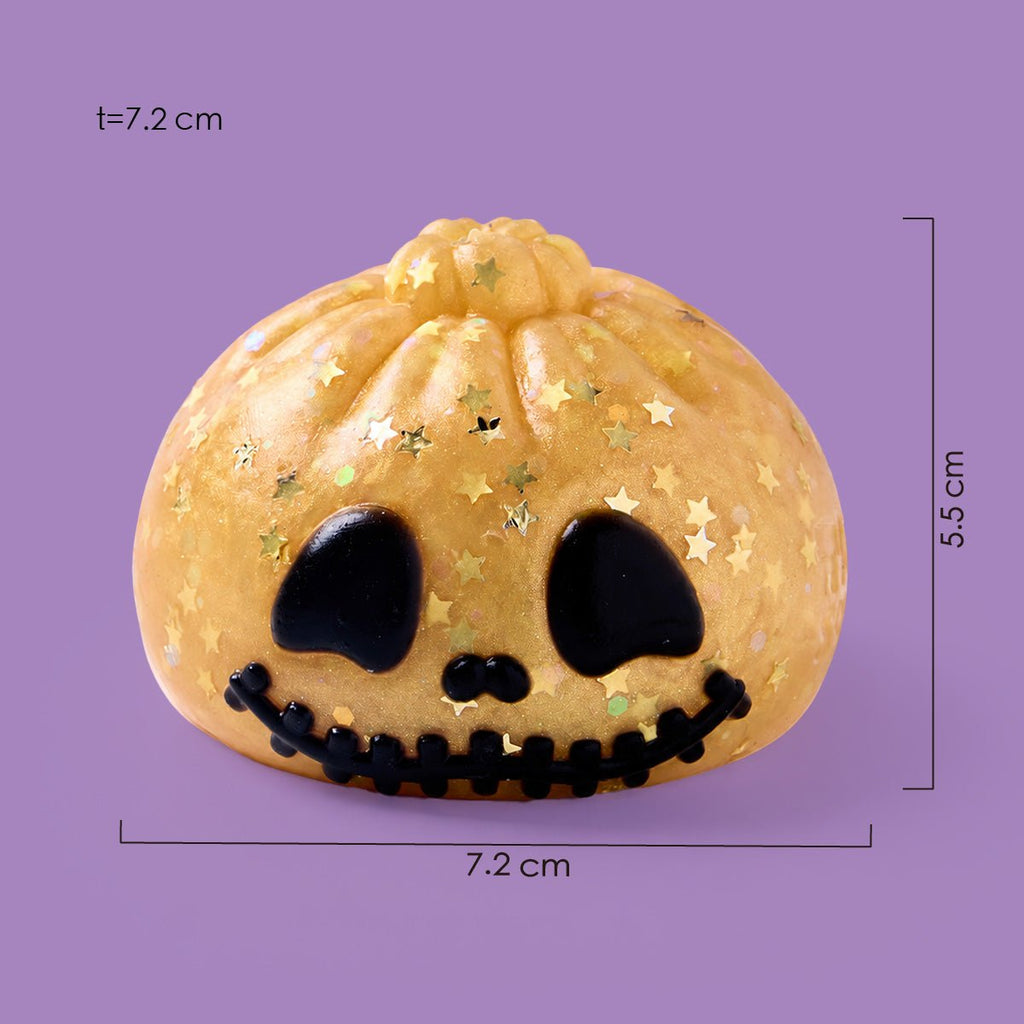 Halloween Pumpkin Skull Dumpling Silicone Taba Squishy 🎃