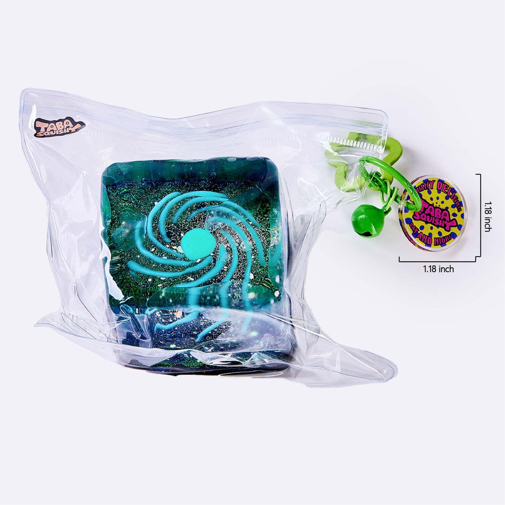 Nested Cyan Space Ice Cube Taba Squishy