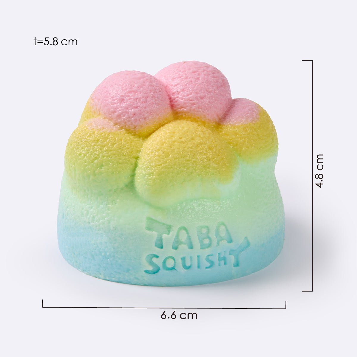 Rainbow Mochi Cat Paw Taba Squishy