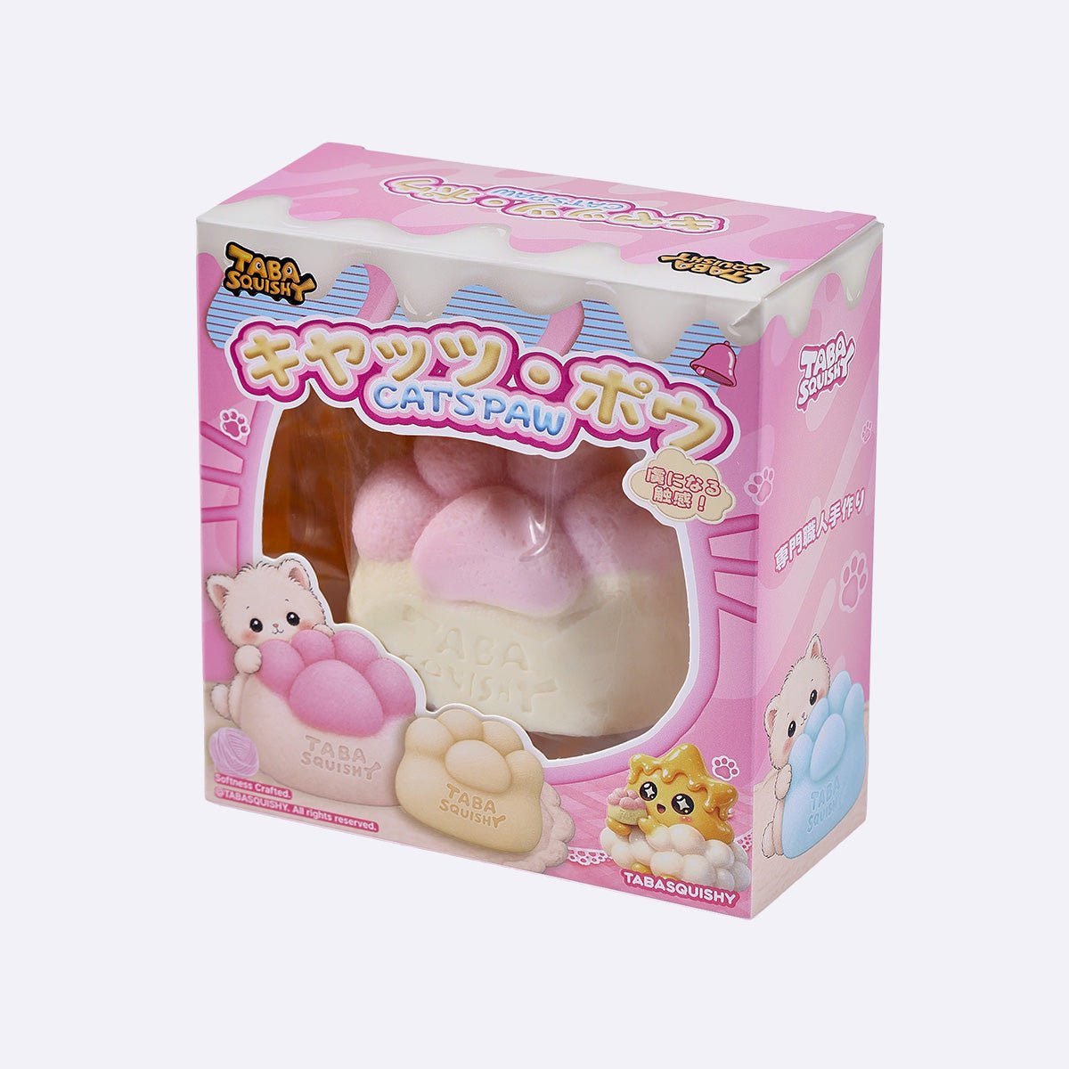 Pink Mochi Cat Paw Taba Squishy