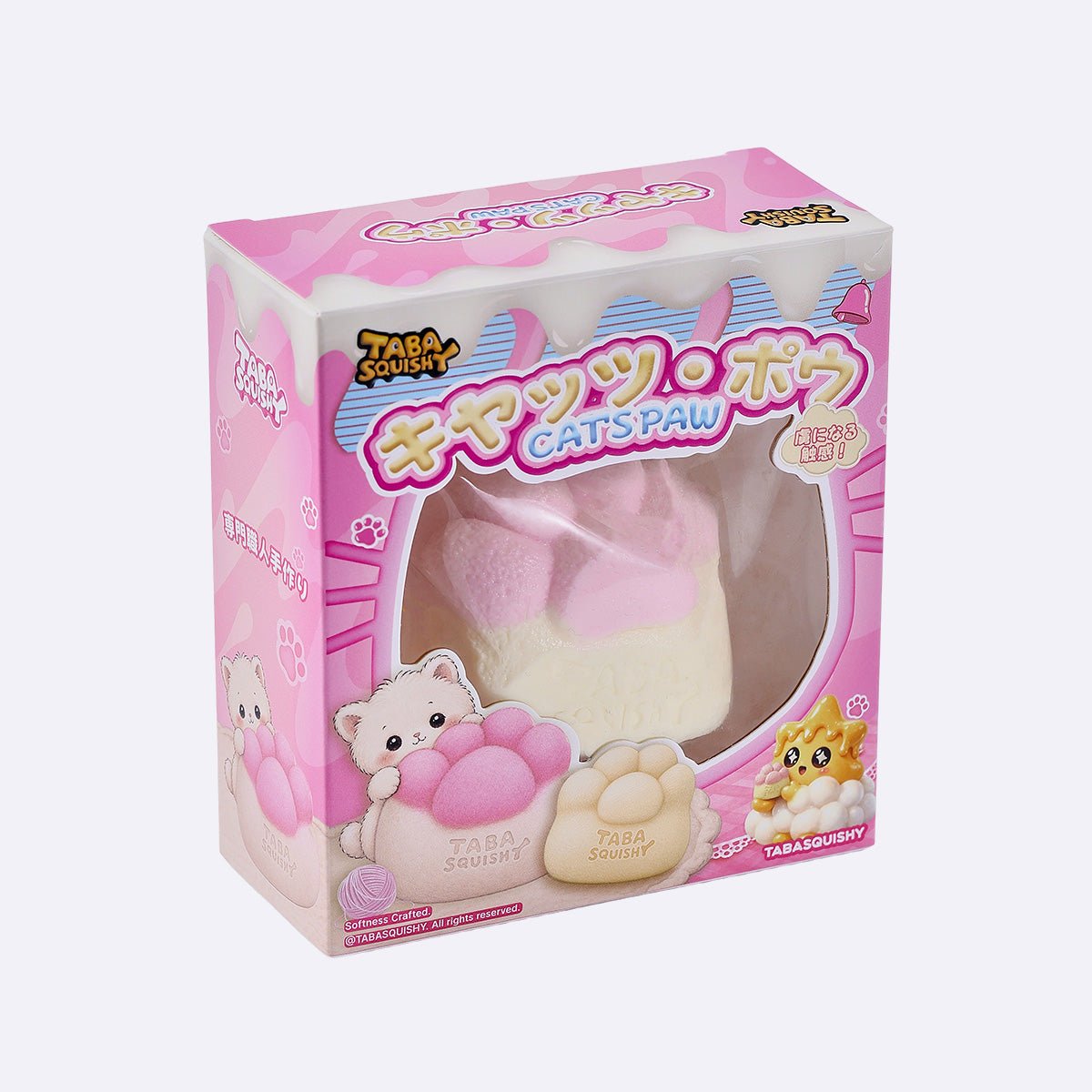 Pink Mochi Cat Paw Taba Squishy