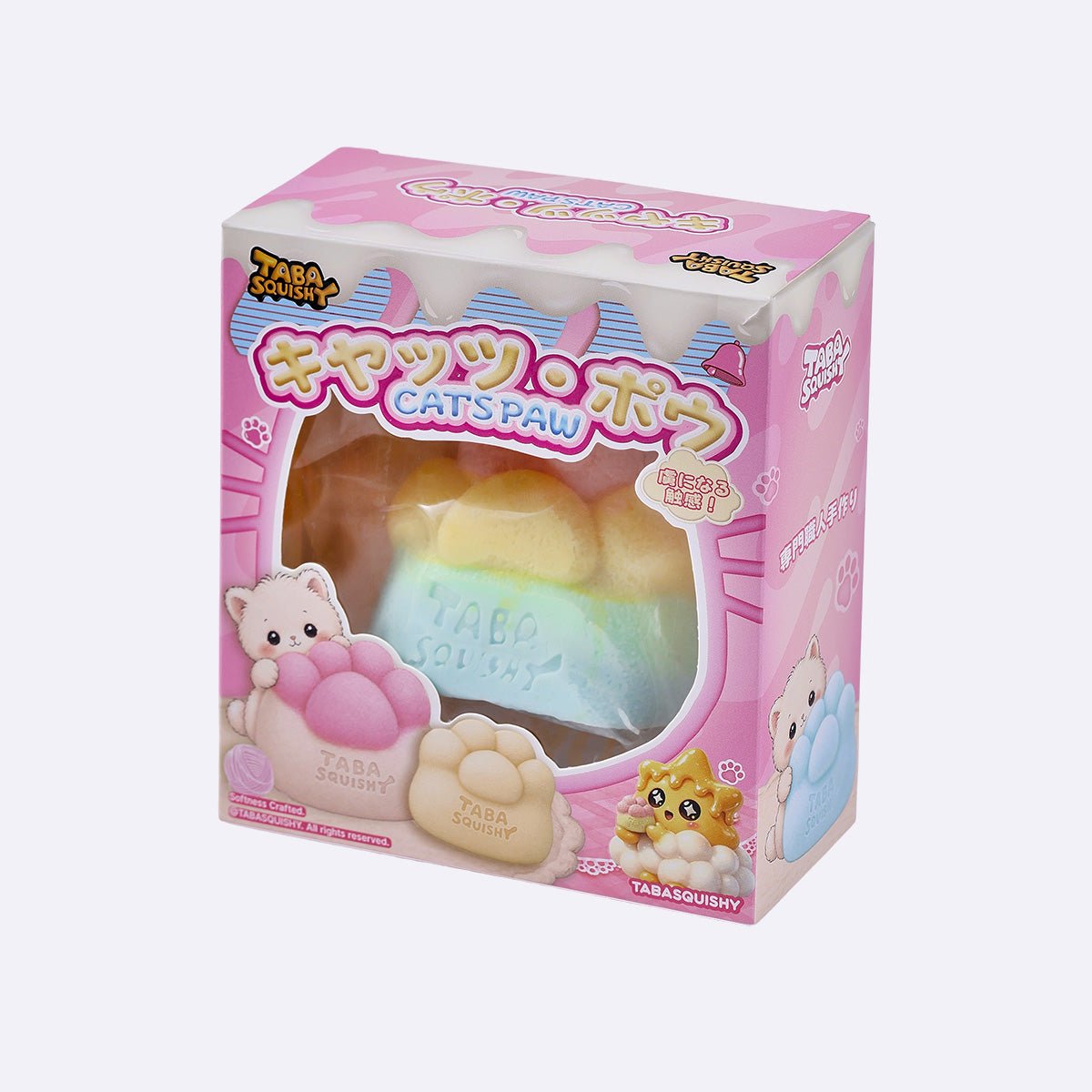 Rainbow Mochi Cat Paw Taba Squishy
